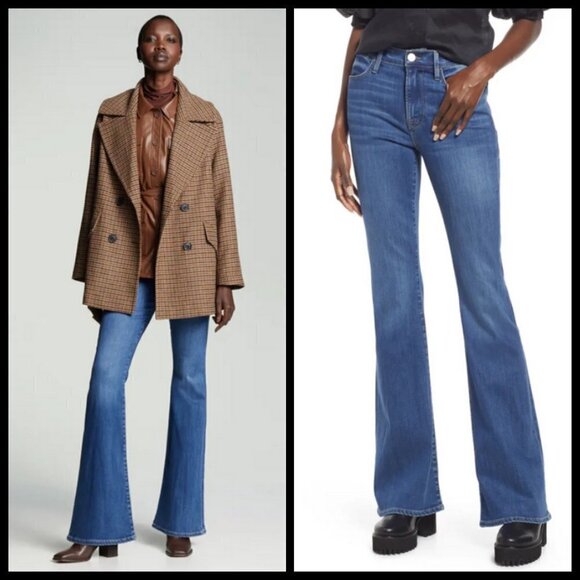 💕FRAME💕 Le High Flare Jeans ~ Century Blue 32 NWT - Picture 1 of 16